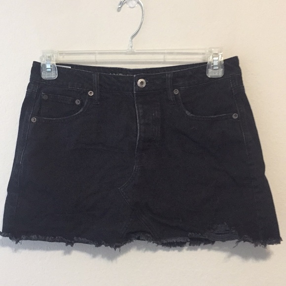 American Eagle Outfitters Dresses & Skirts - American Eagle Button Fly Distressed Jean Skirt